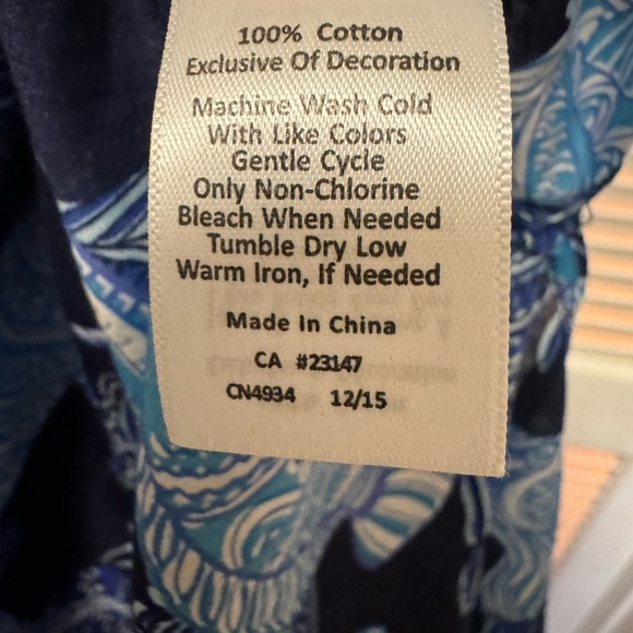 Talbots Blue and White Strapless Dress - Picture 5 of 6